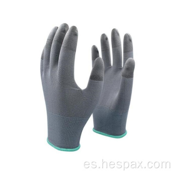 Guantes de trabajo de precisión de precisión recubierto de dedo de Hespax Pu